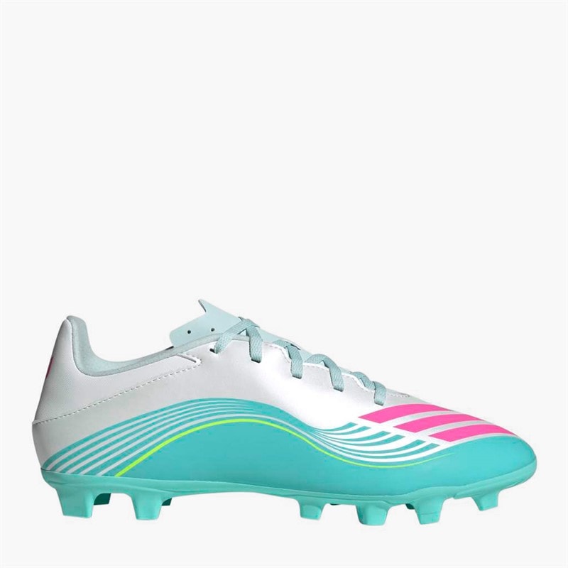 adidas Herre F50 Messi Club Aurora Radiante Pack FG Fast Jord Fodboldstøvler Cloud White/Lucid Pink/Flash Aqua