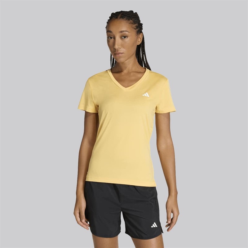 adidas Dametræning Essentials V-hals T-shirt Semi Ice Tangerine - Billede 2
