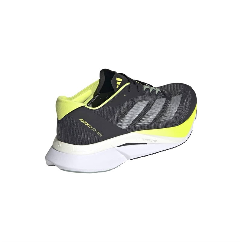 adidas Herre Adizero Boston 12 Lightstrike Pro Neutrale Løbesko Aurora Ink/Silver Metallic/Pulse Lime - Billede 3