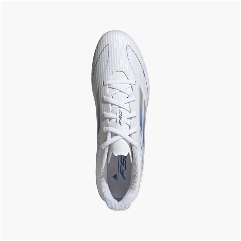 adidas Herre F50 Club Polar Victory Pack FG Faste Jord Fodboldstøvler Hvid/Silver Metallic/Hvid - Billede 4