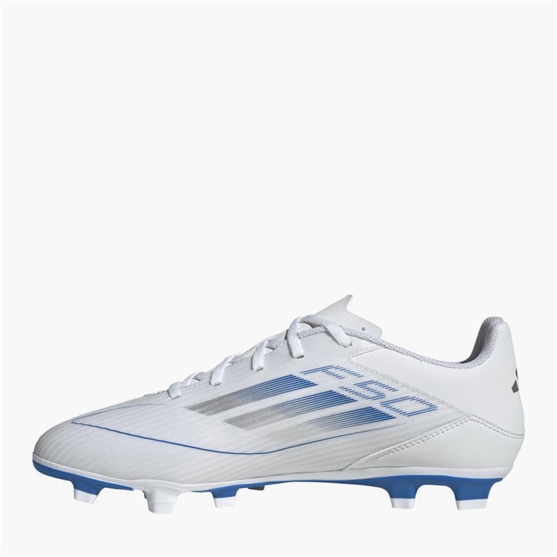 adidas Herre F50 Club Polar Victory Pack FG Faste Jord Fodboldstøvler Hvid/Silver Metallic/Hvid - Billede 5