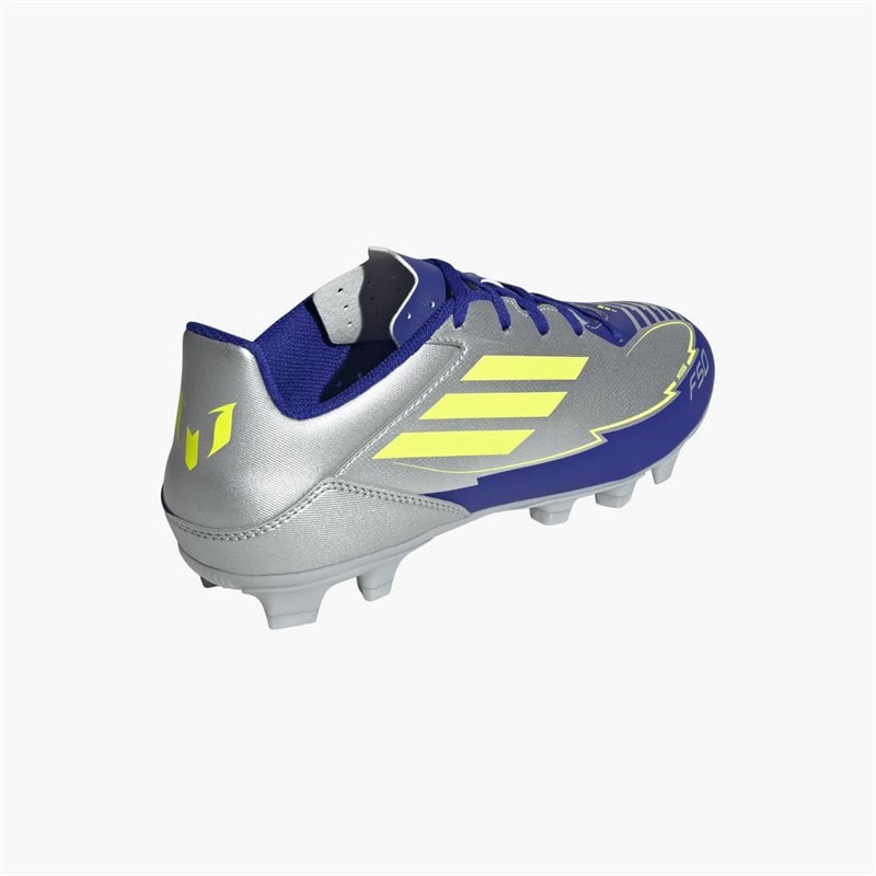 adidas Herre F50 Club Messi La Vida Rapida Pack FG/MG Fast/Multi Ground Fodboldstøvler Silver Metallic/Solar Yellow/Lucid Blue - Billede 3