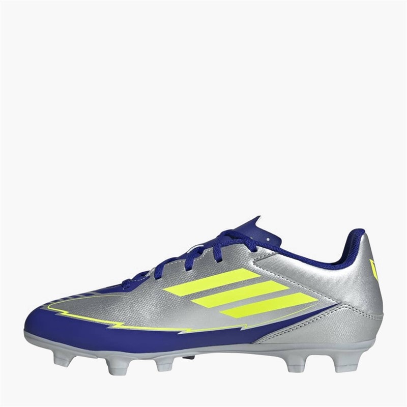 adidas Herre F50 Club Messi La Vida Rapida Pack FG/MG Fast/Multi Ground Fodboldstøvler Silver Metallic/Solar Yellow/Lucid Blue - Billede 5