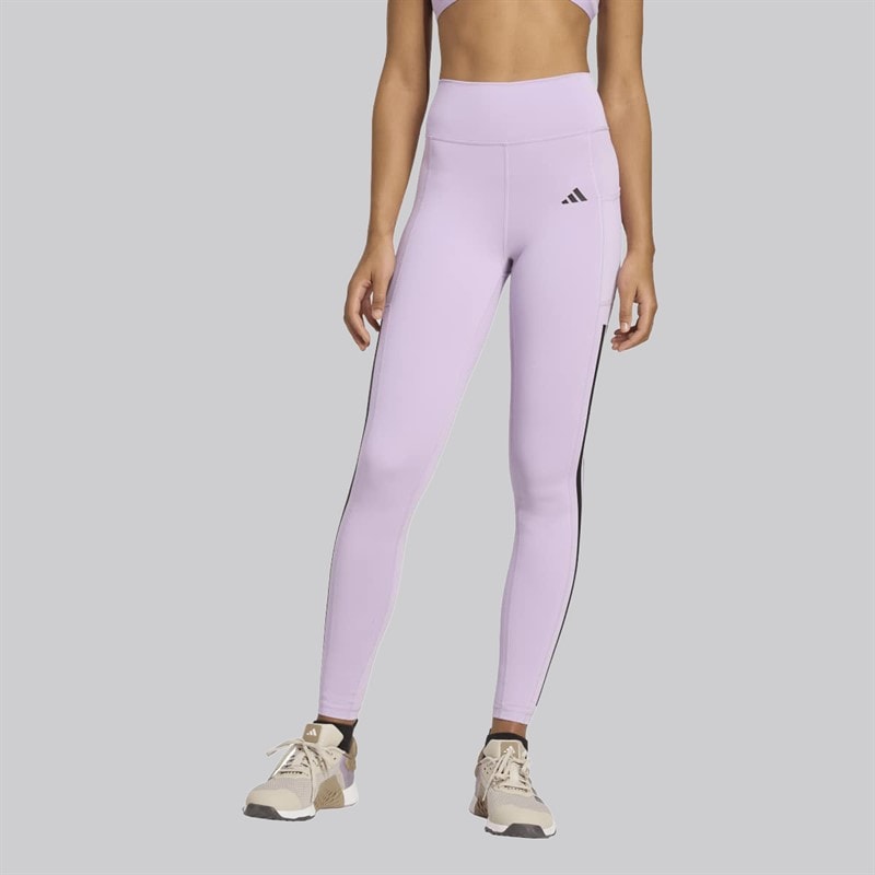 adidas Dame Optime 3 striber leggings Powder Plum