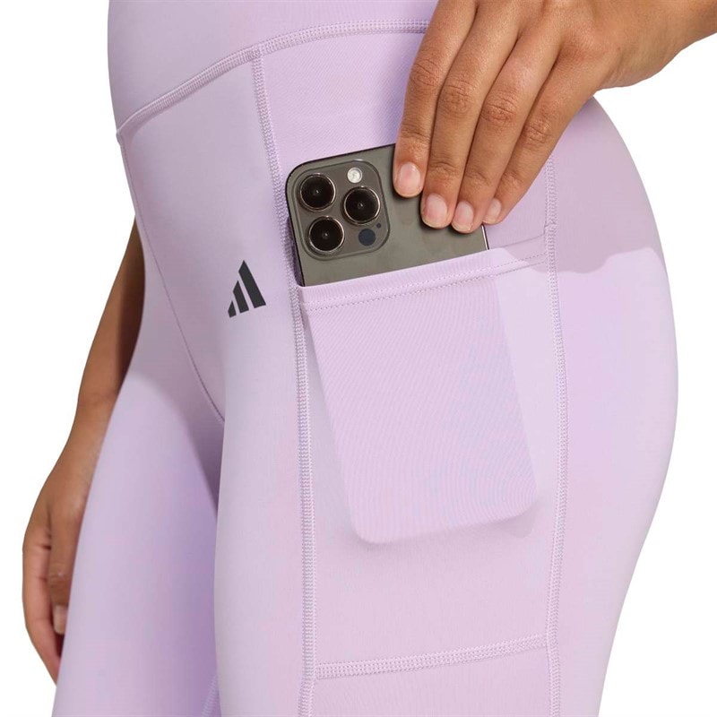 adidas Dame Optime 3 striber leggings Powder Plum - Billede 3