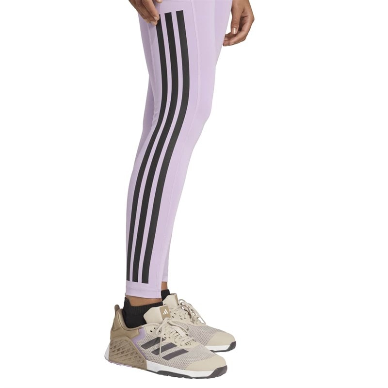 adidas Dame Optime 3 striber leggings Powder Plum - Billede 5