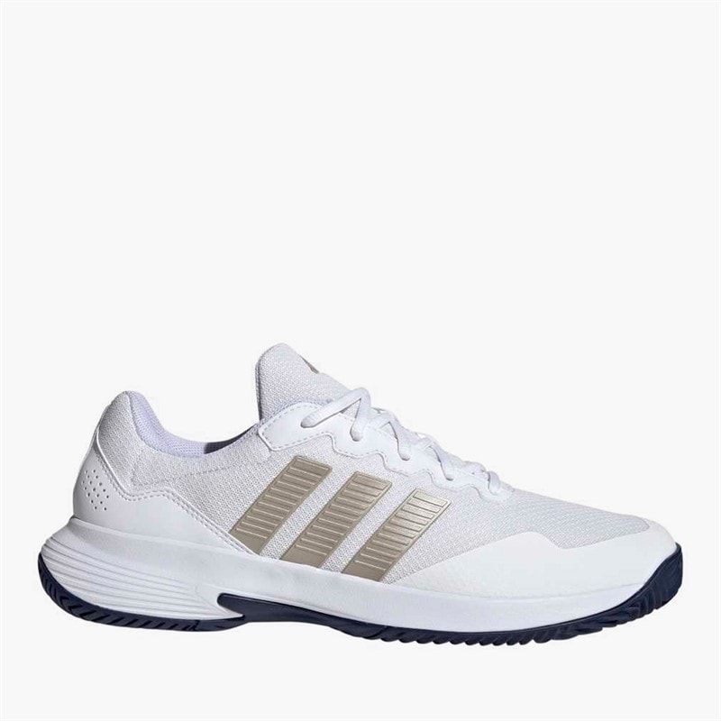 adidas Herre Gamecourt 2 Tennissko Cloud White/Cyber Metallic/Dark Blue