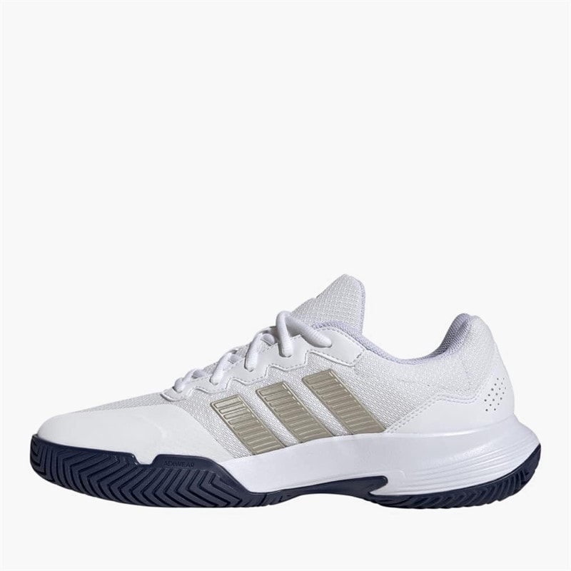 adidas Herre Gamecourt 2 Tennissko Cloud White/Cyber Metallic/Dark Blue - Billede 5