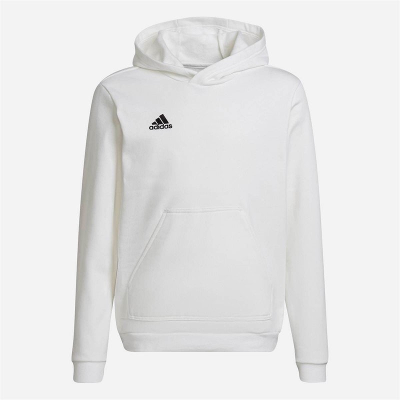 adidas Junior Drenge Entrada 22 Pullover Hættetrøje Hvid/Sort - Billede 1