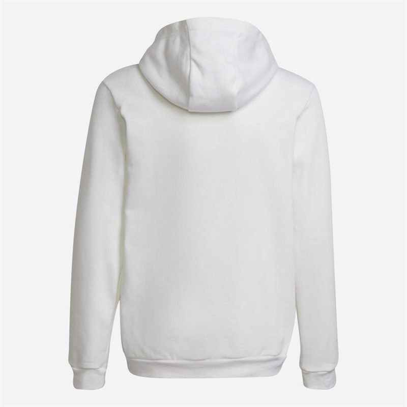 adidas Junior Drenge Entrada 22 Pullover Hættetrøje Hvid/Sort - Billede 2
