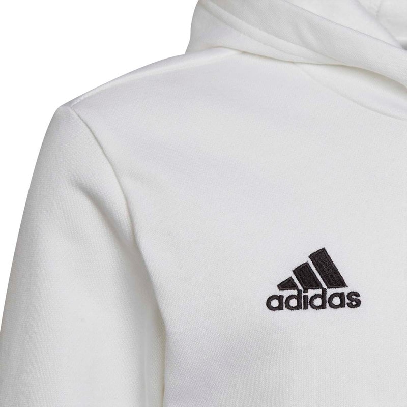 adidas Junior Drenge Entrada 22 Pullover Hættetrøje Hvid/Sort - Billede 3