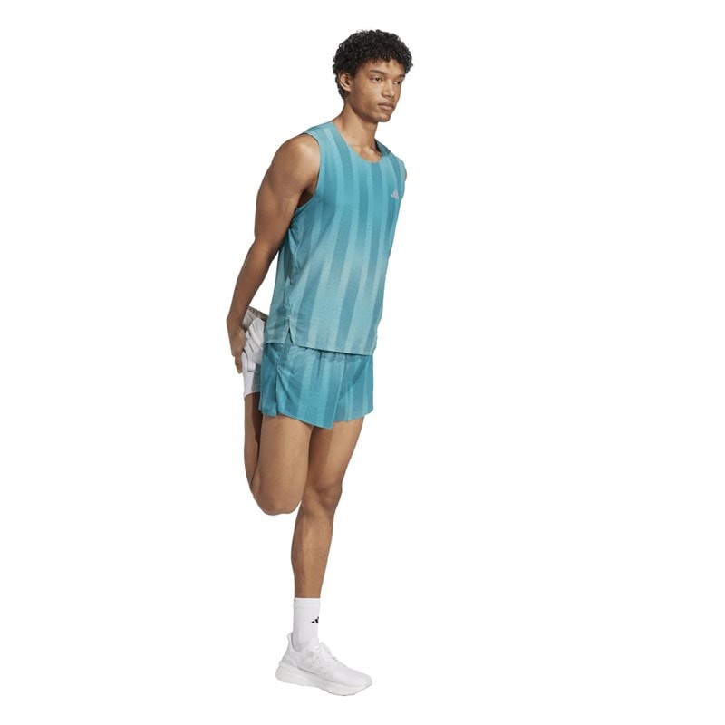 adidas Herre Adizero Løbeshorts Powder Teal/Pure Teal - Billede 4