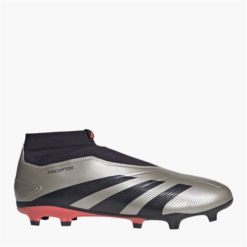 adidas Herre Predator League Snøreløse Vivid Horizon Pack FG Fast Bund Fodboldstøvler Platinum Metallic/Aurora Black/Turbo