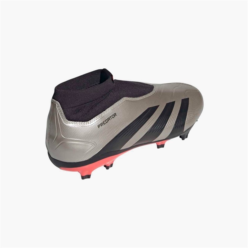 adidas Herre Predator League Snøreløse Vivid Horizon Pack FG Fast Bund Fodboldstøvler Platinum Metallic/Aurora Black/Turbo - Billede 3