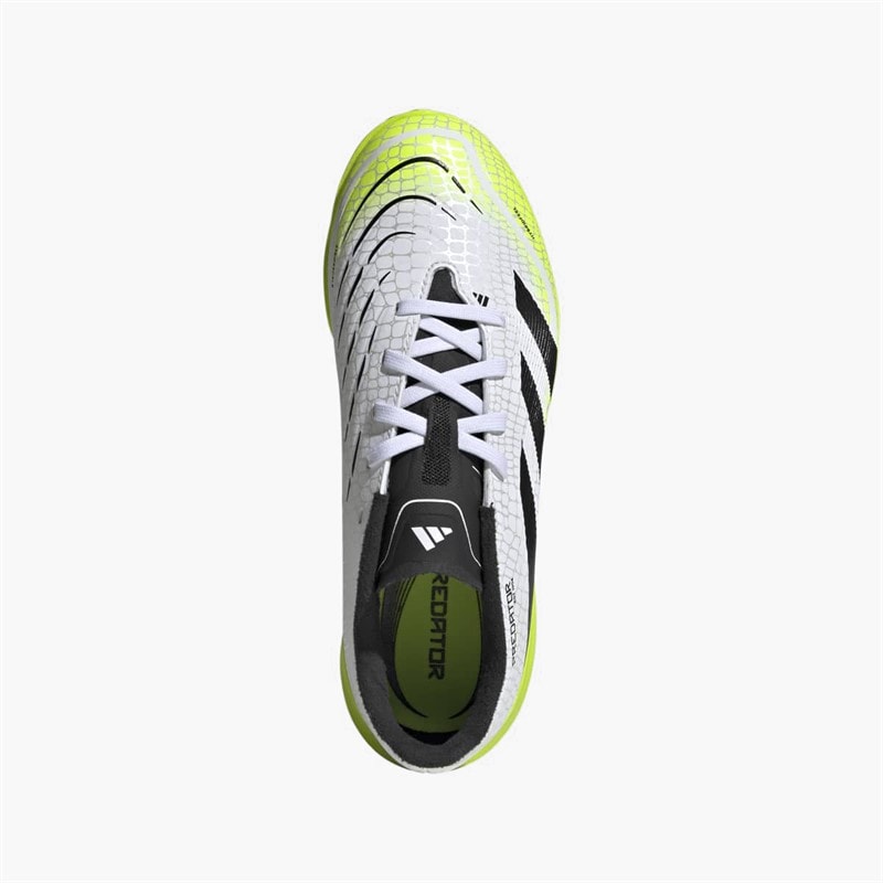 adidas Junior Predator League Radiant Blaze Pack TF Astro Fodboldstøvler Cloud White/Core Black/Lucid Lemon - Billede 3