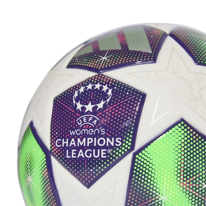 adidas UEFA Champions League 25/26 Mini fodbold Hvid/Shock Pink/Multi/Solar Yellow - Billede 3