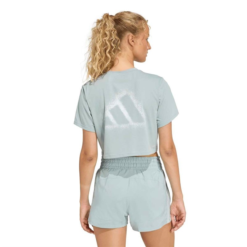 adidas Dame Climacool Power Træning Grafisk T-shirt Wonder Sage - Billede 3