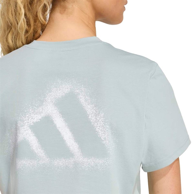 adidas Dame Climacool Power Træning Grafisk T-shirt Wonder Sage - Billede 5