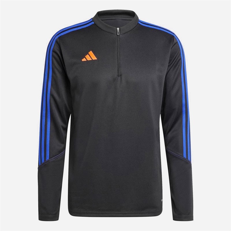 adidas Herre Tiro 23 1/4 Zip Træningsbluse Sort/Lucid Blue
