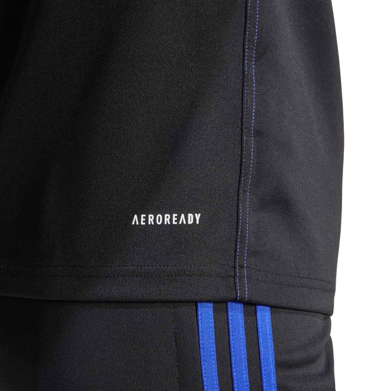 adidas Herre Tiro 23 1/4 Zip Træningsbluse Sort/Lucid Blue - Billede 3