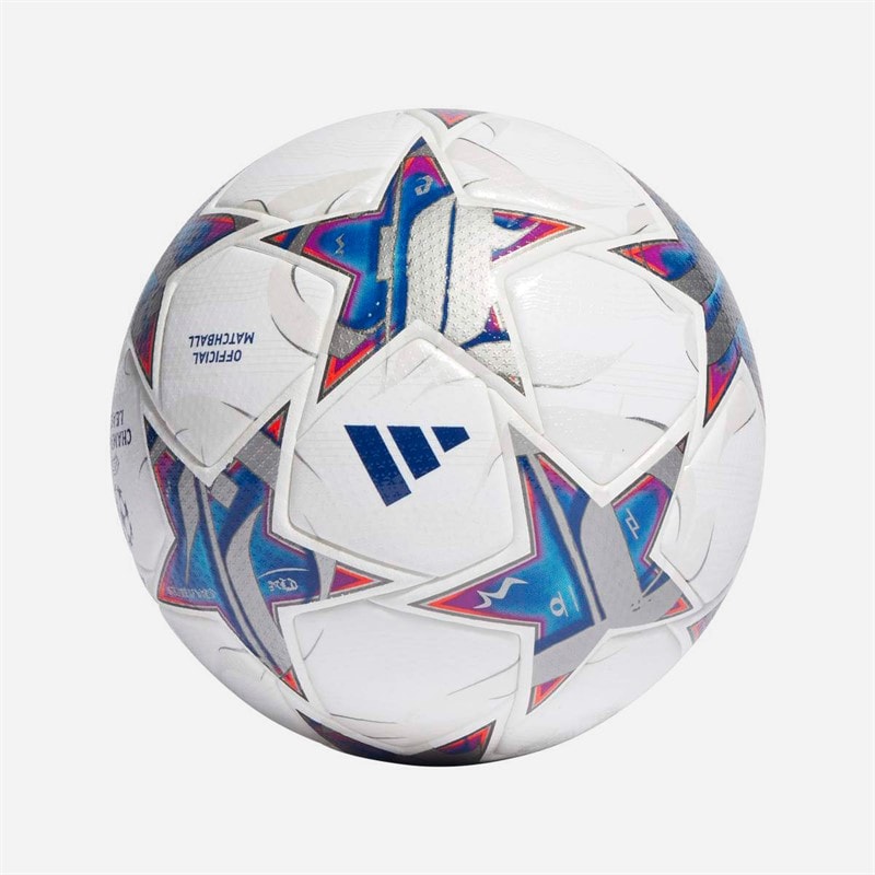 adidas UEFA Champions League 23/24 Officiel Pro Match Fodbold (FIFA Kvalitet Pro Certificeret) Hvid/Silver Metallic/Bright Cyan/Royal Blue - Billede 2