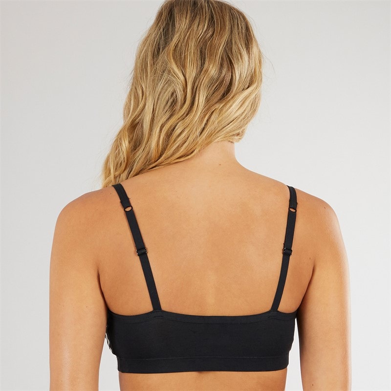 adidas Originals Dame Adicolor Comfort Flex Bomulds Bralette Sort - Billede 2