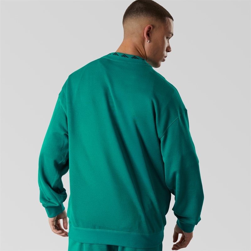 adidas Originals Herre EQT Reflekterende Rund Hals Sweatshirt Equipment Green - Billede 2