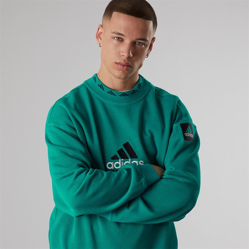 adidas Originals Herre EQT Reflekterende Rund Hals Sweatshirt Equipment Green - Billede 3