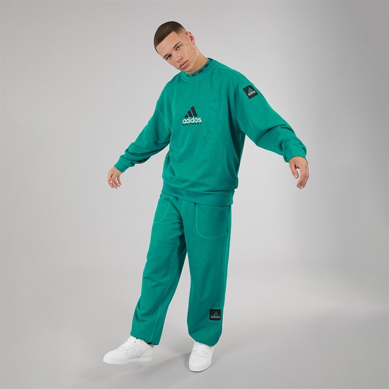 adidas Originals Herre EQT Reflekterende Rund Hals Sweatshirt Equipment Green - Billede 4