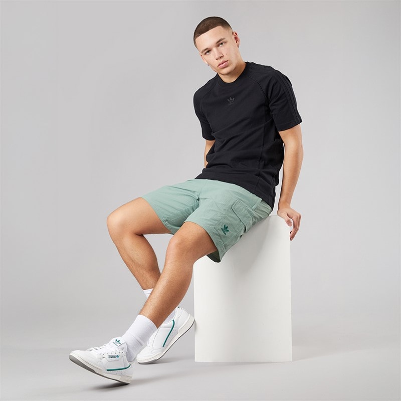 adidas Originals Herre Trefoil Essentials Vævede Shorts Silver Green - Billede 4