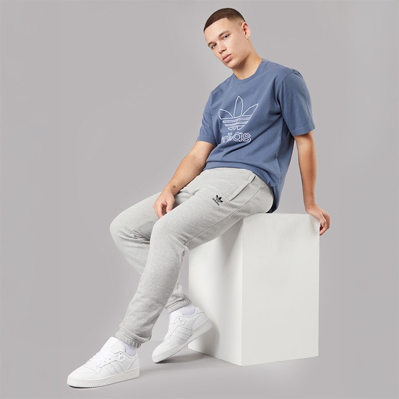 adidas Originals Herre Trefoil Essentials French Terry Joggingbukser Medium Grey Heather - Billede 4