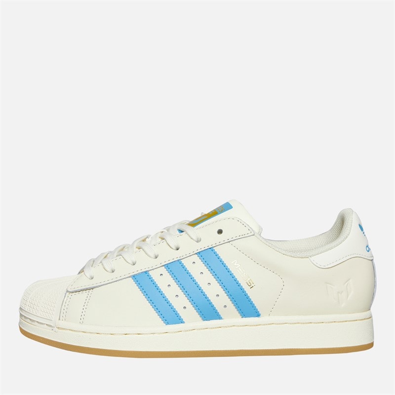 adidas Originals Herre Superstar Messi Træner Cream White/Semi Blue Burst/Gold Metallic - Billede 1