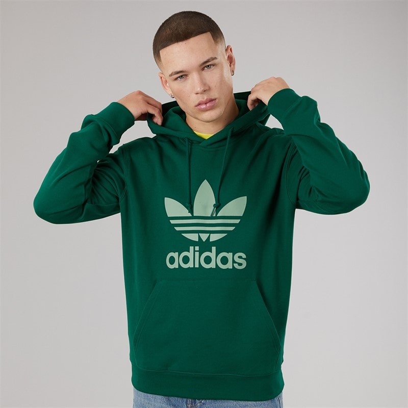 adidas Originals Herre Adicolour Classics Trefoil Hættetrøje Collegiate Green - Billede 1