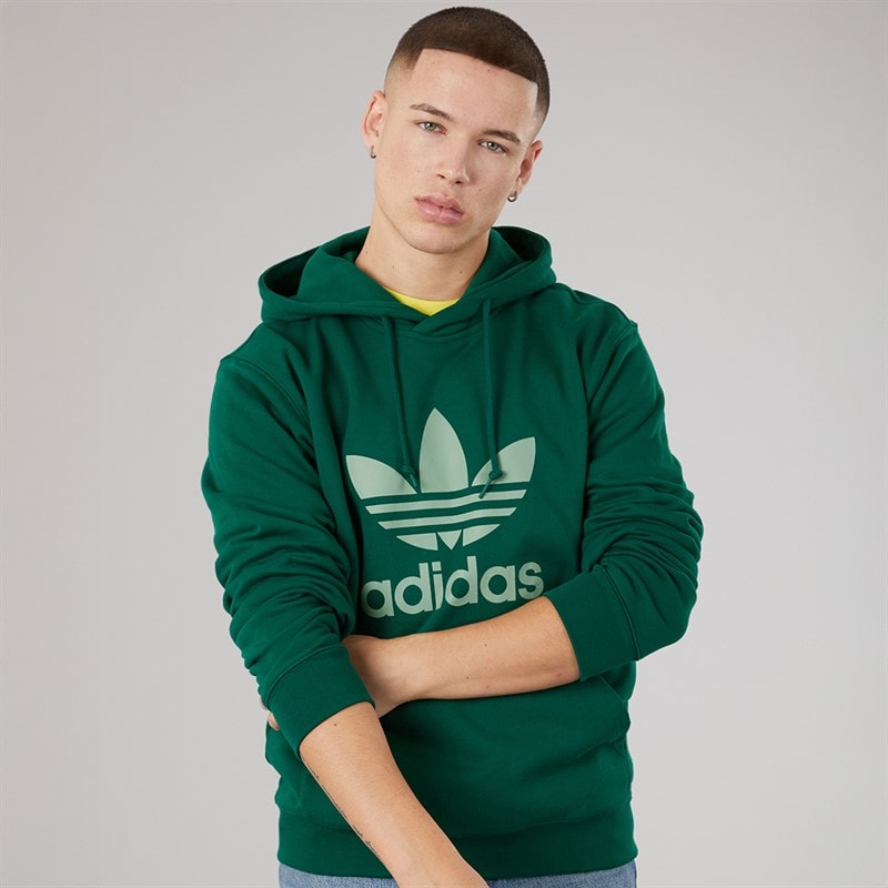adidas Originals Herre Adicolour Classics Trefoil Hættetrøje Collegiate Green - Billede 3