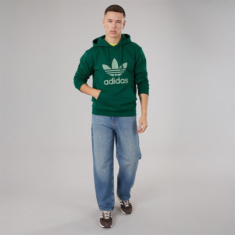 adidas Originals Herre Adicolour Classics Trefoil Hættetrøje Collegiate Green - Billede 4