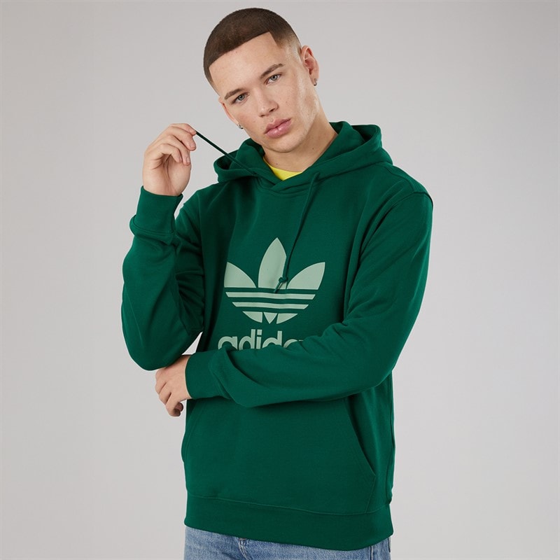 adidas Originals Herre Adicolour Classics Trefoil Hættetrøje Collegiate Green - Billede 5