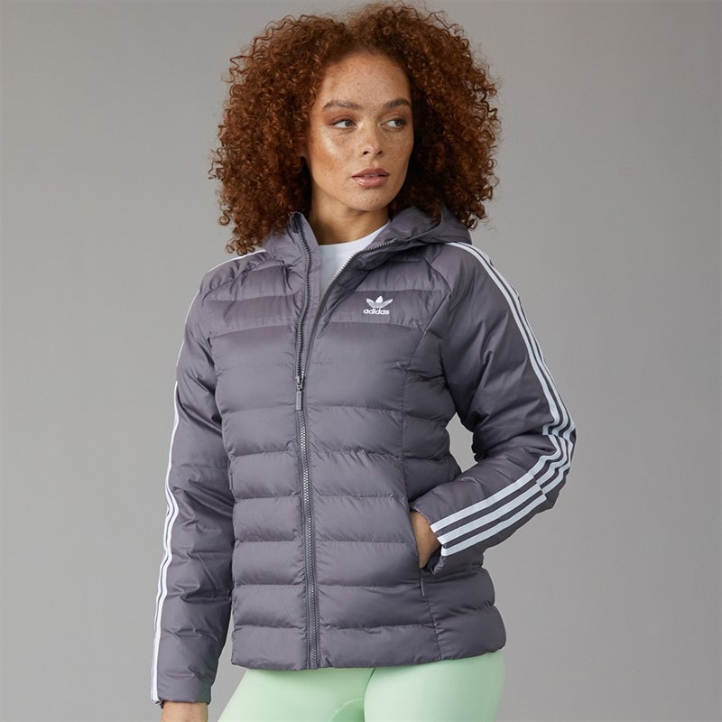 adidas Originals Dame Adicolor Vatteret Jakke Grå - Billede 1