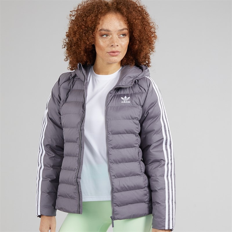 adidas Originals Dame Adicolor Vatteret Jakke Grå - Billede 3