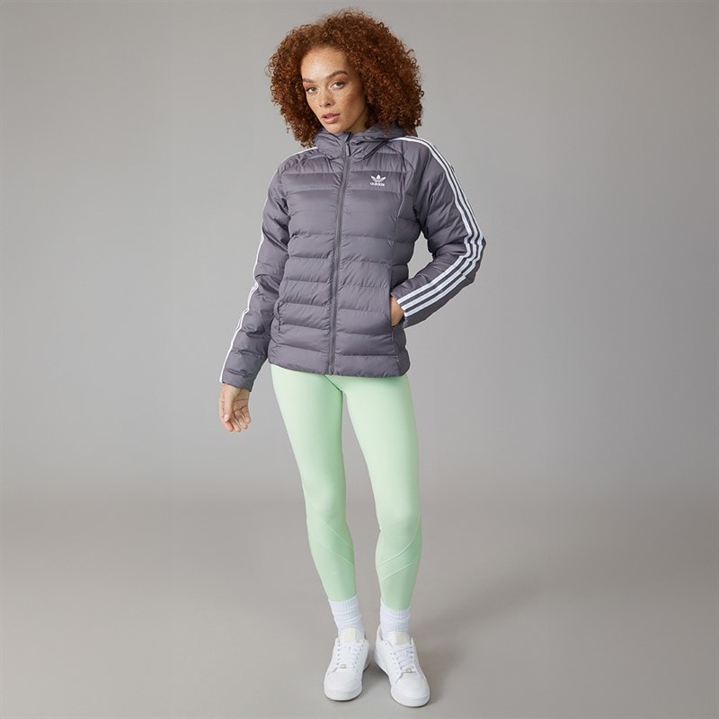 adidas Originals Dame Adicolor Vatteret Jakke Grå - Billede 4