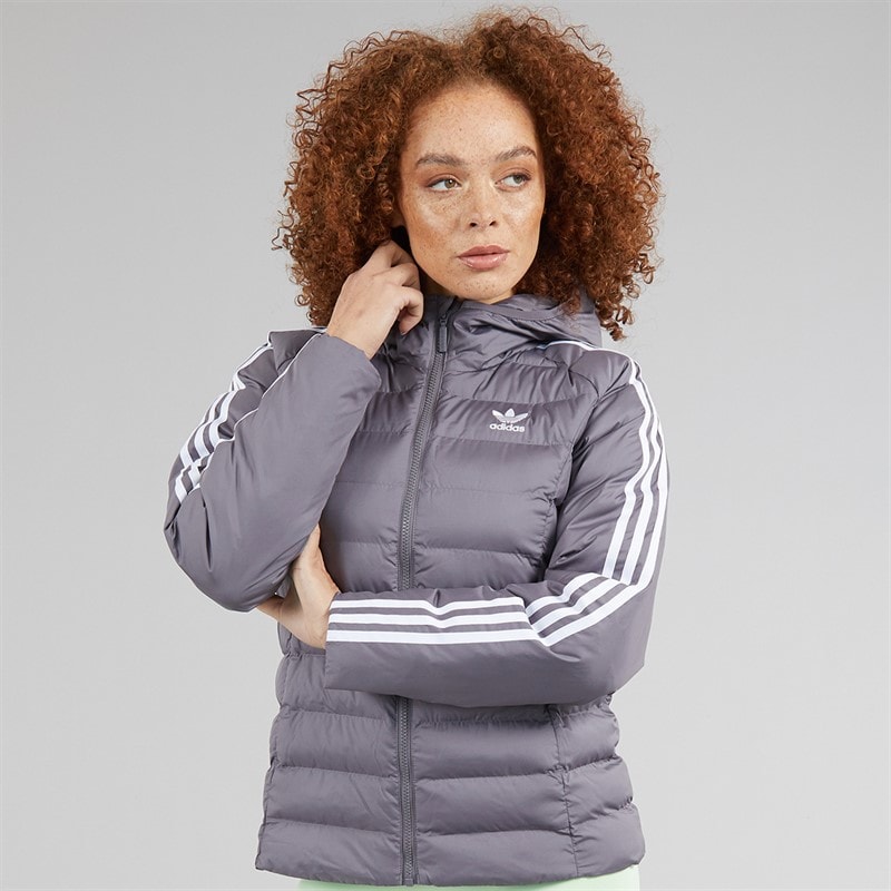 adidas Originals Dame Adicolor Vatteret Jakke Grå - Billede 5