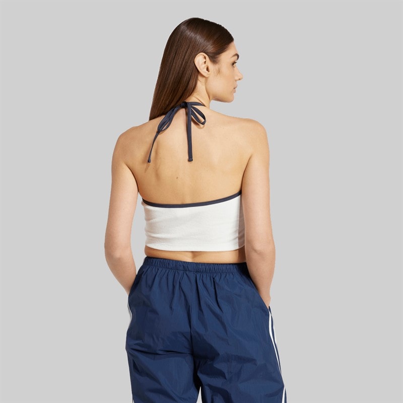 adidas Originals Dame håndklæde halterneck top Cloud White - Billede 2