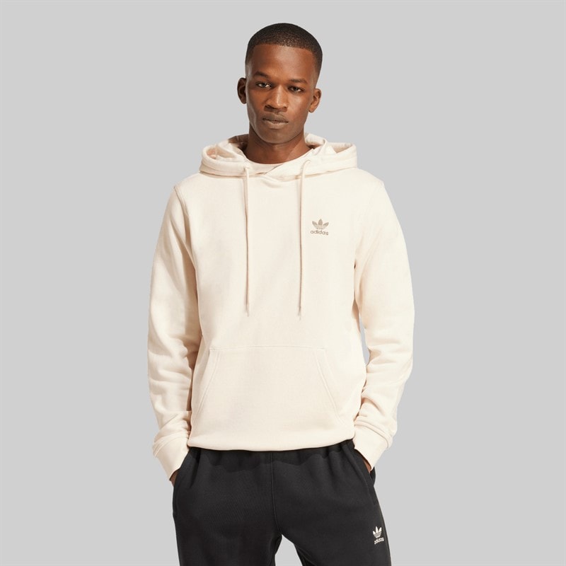adidas Originals Herre Trefoil Essentials French Terry Hættetrøje Wonder White - Billede 1