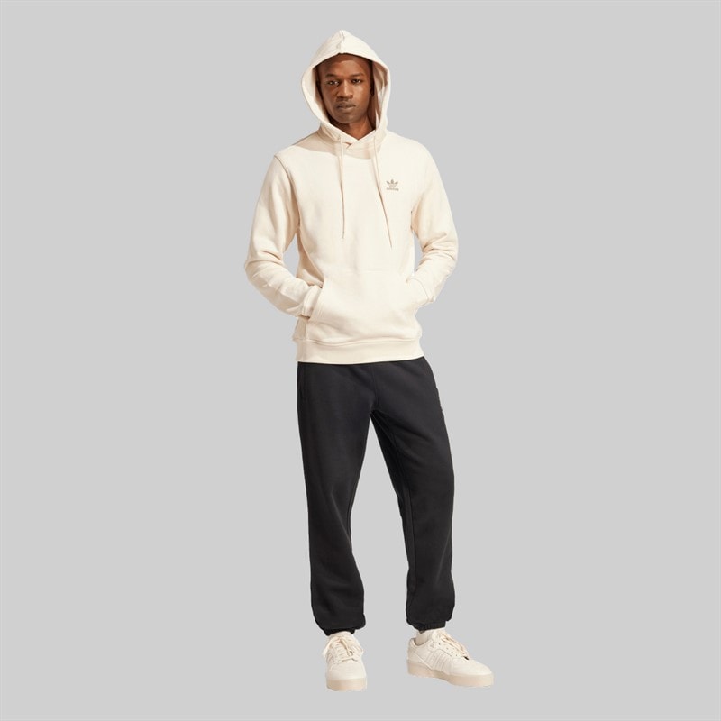 adidas Originals Herre Trefoil Essentials French Terry Hættetrøje Wonder White - Billede 5