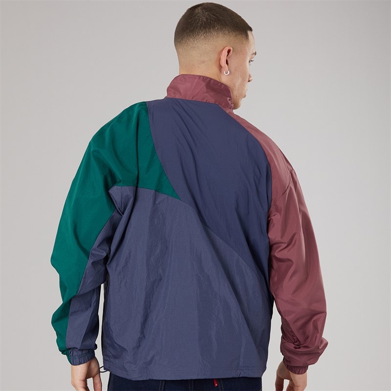 adidas Originals Herre Adicolour Colorblock Track Jakke Shadow Navy/Crimson/Grøn - Billede 2