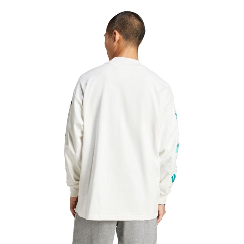 adidas Originals Herre EQT Grafik Langærmet T-shirt Cloud White - Billede 2