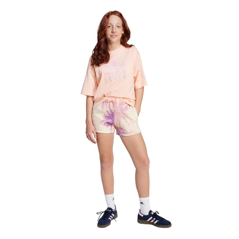 adidas Originals Junior Piger AOP Shorts Semi Pink Spark/Multicolor - Billede 5