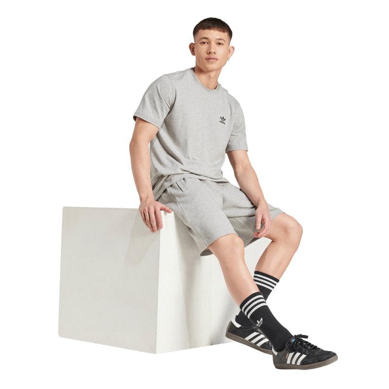 adidas Originals Herre Essentials Trefoil Shorts Medium Grey Heather - Billede 5