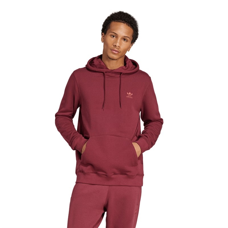 adidas Originals Herre Trefoil Essentials French Terry Hættetrøje Shadow Red - Billede 1