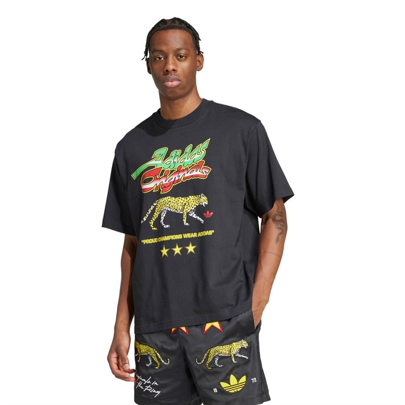 adidas Originals Herre Champions Grafisk T-shirt Sort - Billede 1
