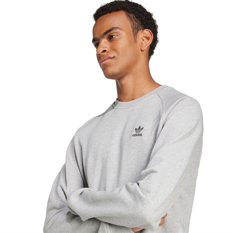 adidas Originals Herre Trefoil Essentials French Terry Sweatshirt Medium Grey Heather - Billede 4